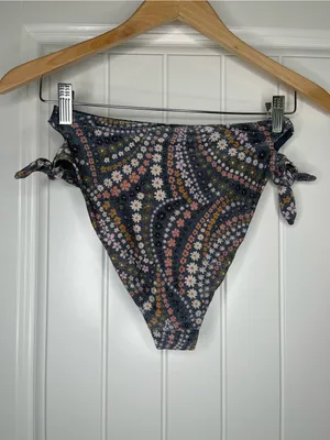O'Neill Meadowmist Encinitas High Risk Bikini Bottoms Floral Shimmer Summer Swim thumbnail 2