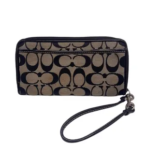 COACH Black Signature Canvas Wristlet Wallet thumbnail 2