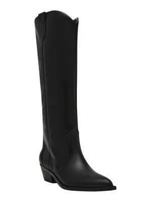 DV Dolce Vita Womens Kit Western Knee High Boot Black 6.5M thumbnail 11