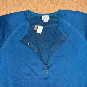 NWT 80’s Vintage Shoulder Pads Gap Crewneck Snap Sweatshirt thumbnail 3
