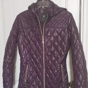 White Mark Winter Women’s Purple Puffer Coat Size M thumbnail 2