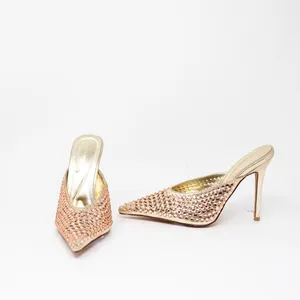 NEW Azalea Wang Abrielle Rhinestone Crystal Jewel Embellished Pointed Toe Heels thumbnail 1