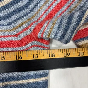 L.L.Bean Sweater Multicolor Striped‎ Cotton Boat Neck Nautical Coastal Classic M thumbnail 7