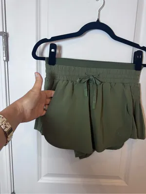 JoyLab Shorts XS Olive Green Pleated Athletic Running Gym Beach Summer Pockets thumbnail 6