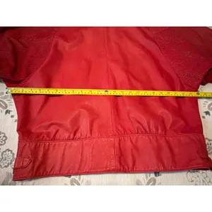 Vintage 80s Gino di Giorgio Embossed Red Leather Jacket M thumbnail 9