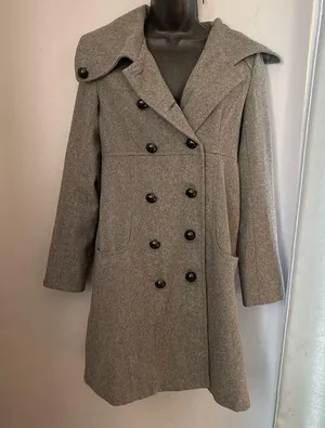 Forever 21 Gray Wool Pea Coat Timeless Style thumbnail 1