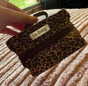 Leopard Print Travel Jewelry Bag Brown thumbnail 1