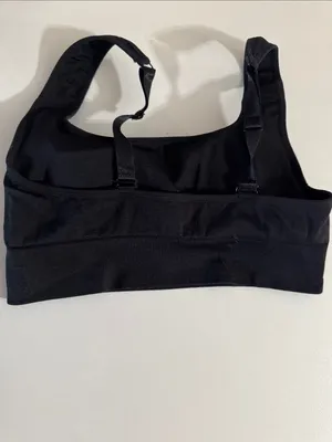 PUMA Black Seamless Low-Impact Sports Bra thumbnail 5