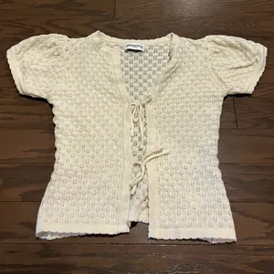 Princess Polly Cream Knit Cardigan with Tie Front thumbnail 1