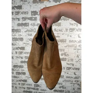 Nine West | women suede tan booties thumbnail 2