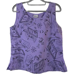 Two Star Dog Womens Purple Patchwork Fair‎ Trade Tunic Tank Top Shirt Size XS thumbnail 1