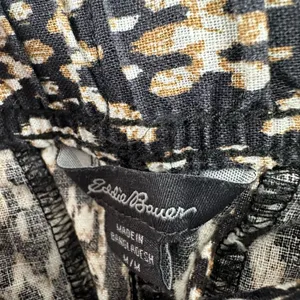 Eddie Bauer Size‎ Medium Black Brown Abstract Drawstring Pockets Summer Casual thumbnail 5