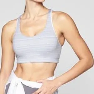 Athleta Women's Size M‎ Jacquard Transcendence Bra Slate Grey thumbnail 1