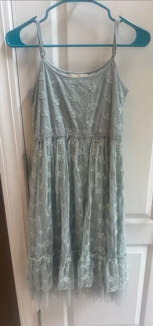 Altar'd State Women’s ' Sage Green Lace Spaghetti-Strap Dress thumbnail 1