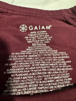 GAIAM Long Sleeve Scoop Neck Top - Plum thumbnail 2