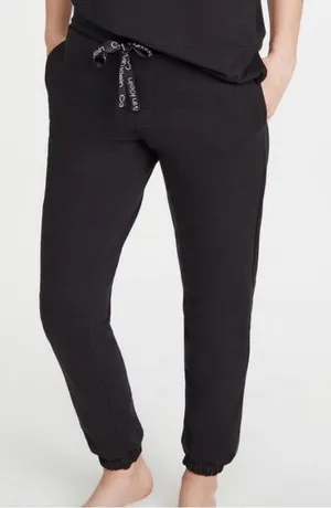 Calvin Klein Reconsidered Comfort Sleepwear Lounge Jogger Black Pants Size XS thumbnail 1