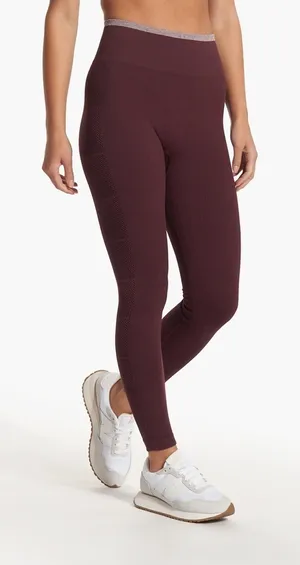 NWOT Vuori‎ Helix Seamless Legging in a burgundy color Small thumbnail 1