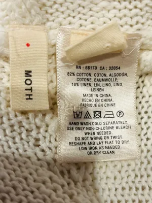 Anthropologie Moth long line cocoon open weave hooded cotton linen blend sweater thumbnail 6