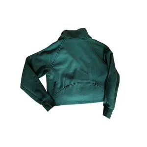 Green Quarter Zip Pullover Sweatshirt Small Golf Tennis Preppy Athleisure thumbnail 5