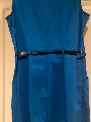 Royal Blue Belted Dress thumbnail 7