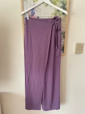 Halara Flex High Waisted Wide Leg Pants Small Sandalwood Violet Tie New thumbnail 4
