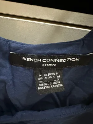 French Connection Navy Birdie Square Neck Minidress thumbnail 5