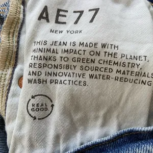 American Eagle Outfitters AE77 Premium Blue Distressed Mom Jeans + a Free Gift! thumbnail 5