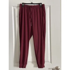 Old Navy Burgundy Joggers SleekTech Go-Dry Performance Pants‎ Large thumbnail 2