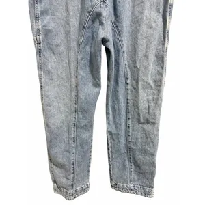 Free People "We The‎ Free" High Roller Denim Jumpsuit Light Wash Women's Size XS thumbnail 6
