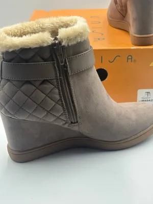 Unisa Madazi Taupe Wedge Booties 7M thumbnail 6