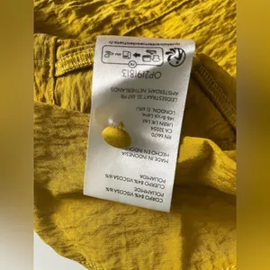 Anthropologie Maeve Boho Smocked Sleeve Square Neck Blouse Gold/Mustard thumbnail 11