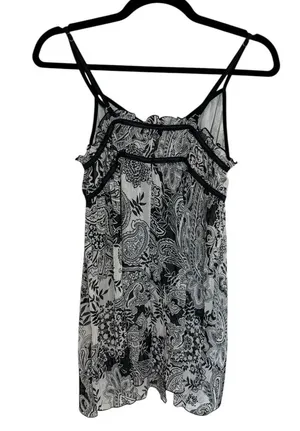 Apt 9 Intimates Y2K Whimsigoth Paisley Babydoll Split Front Cami Tank - Size L thumbnail 2