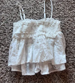 Sky to Moon White Babydoll Tank thumbnail 2