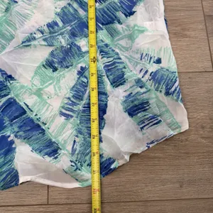 NWT FRANCESCA'S blue‎ & white palm print swim coverup tunic Size M/L thumbnail 4