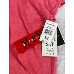 NEW R&K Originals Shrug Crop Sweater Womens Coral Pink 12 NWT thumbnail 3