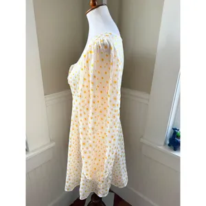 Staud Juniper Daisy Floral Mini Dress Square Neck Balloon Sleeve Size 10 thumbnail 15