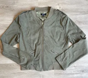 Privy women’s suede olive jacket S thumbnail 1