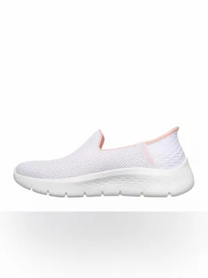 Skechers Women's Slip-On Go Walk Sneakers in White and Light Pink Size 7.5 thumbnail 2