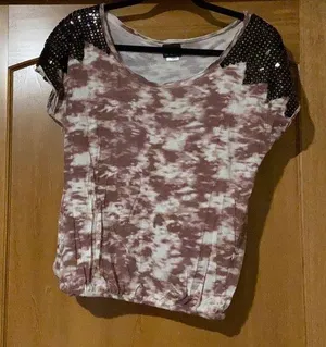 Tye Dye Top w/ Black Shoulder Detail thumbnail 1