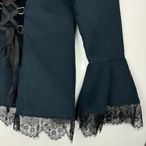 The Pyramid Collection Corduroy Corset Lace Up Jacket Sz Small Lace Trim thumbnail 15