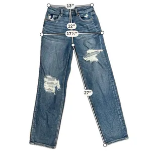 American eagle mom straight Jean distressed knee size 4 thumbnail 4