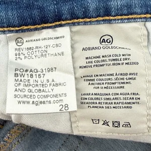 AG Adriano‎ Goldschmied The Jodi Crop Jeans 28 High Rise Slim Flare Distressed thumbnail 7