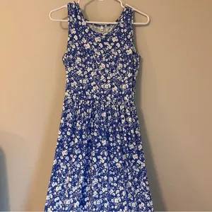 Flowy Chic Blue Floral Maxi Dress thumbnail 4