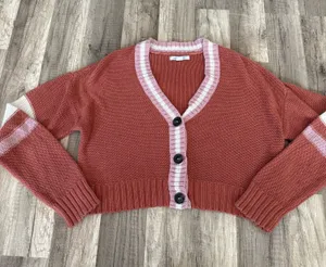 American Eagle Cropped rugby style cardigan thumbnail 1