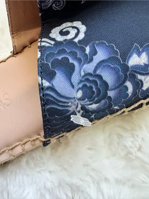 Johnny Was Navy Floral Espadrille Mules thumbnail 13