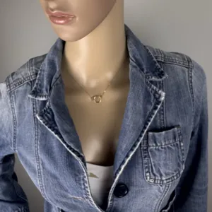 Abercrombie & Fitch Size Small‎ Blue Denim Jacket 3/4 Sleeves Button Up thumbnail 5