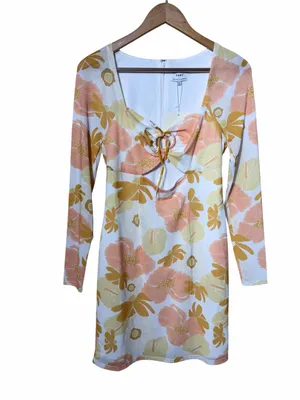 New Sabo Skirt Arino Cutout Floral Dress Size Large thumbnail 2