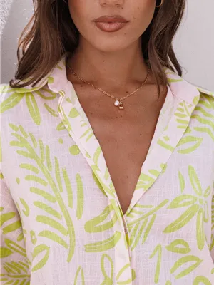 Petal & pup Dolce Cotton Romper in citrus XS thumbnail 2