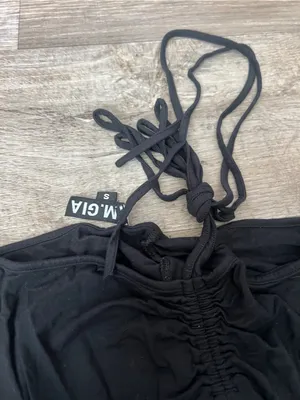 I am Gia black high waisted ruched pants thumbnail 14