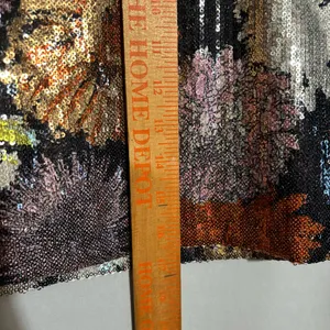 ZARA Basic size L Floral Sequin Multicolor Lined Mini Skirt thumbnail 5